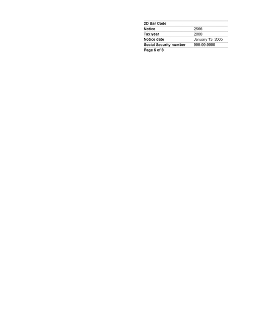 Image of page 6 of a printed IRS CP2566 Notice