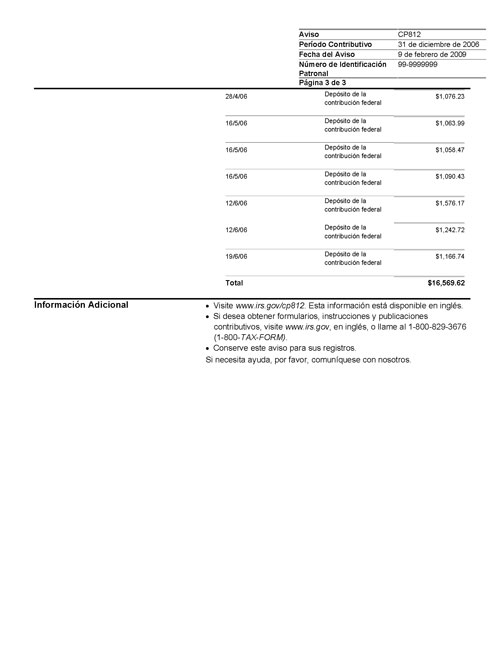 Image of page 4 of a printed IRS CP812 Notice