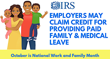 National Work and Family Month twitter image of family