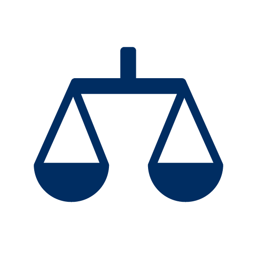 An icon image of two balanced scales