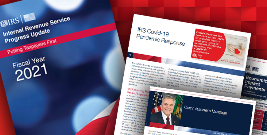 IRS Progress Update FY2021 Booklet and Pages Image