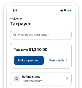 IRS app screenshot