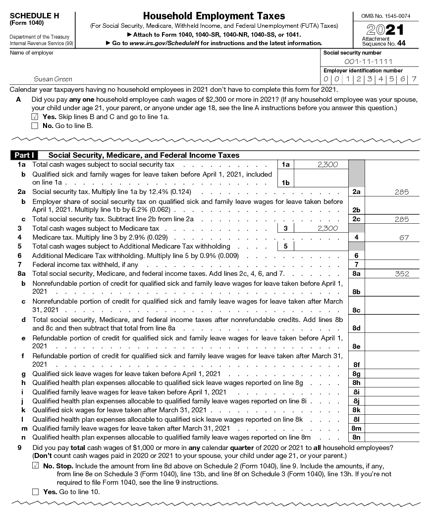 Instructions For Schedule H Internal Revenue Service