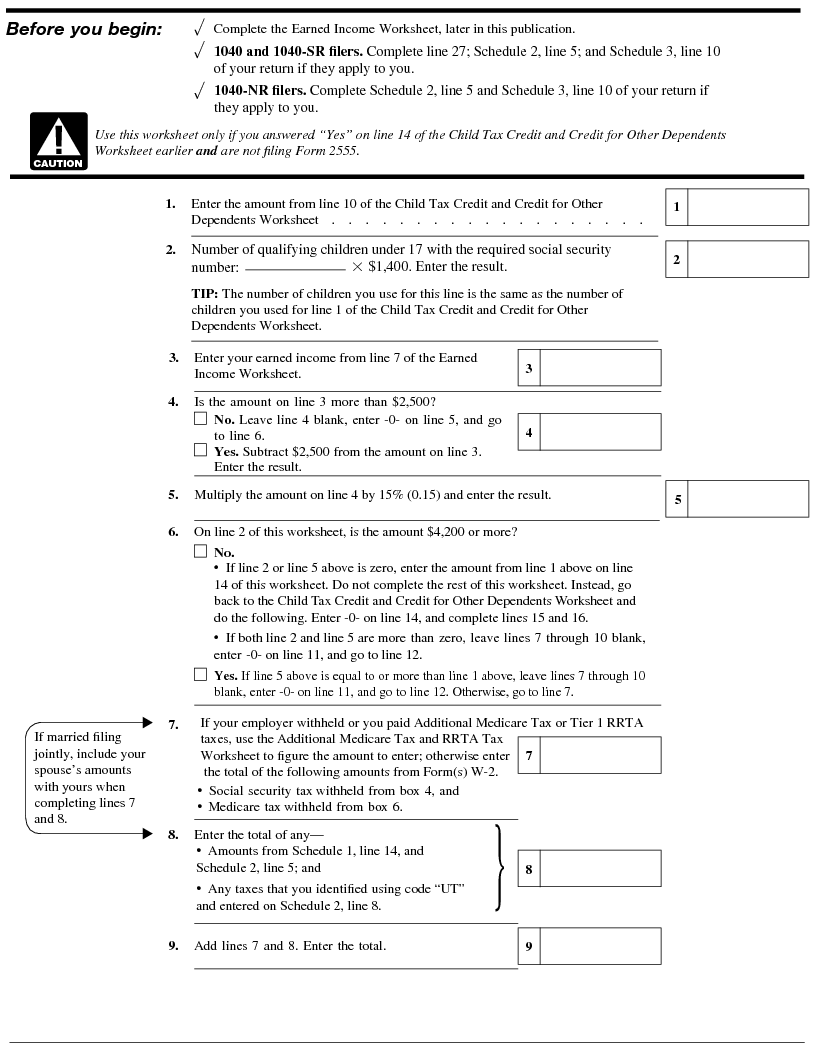 Earned Income Tax Credit Chart