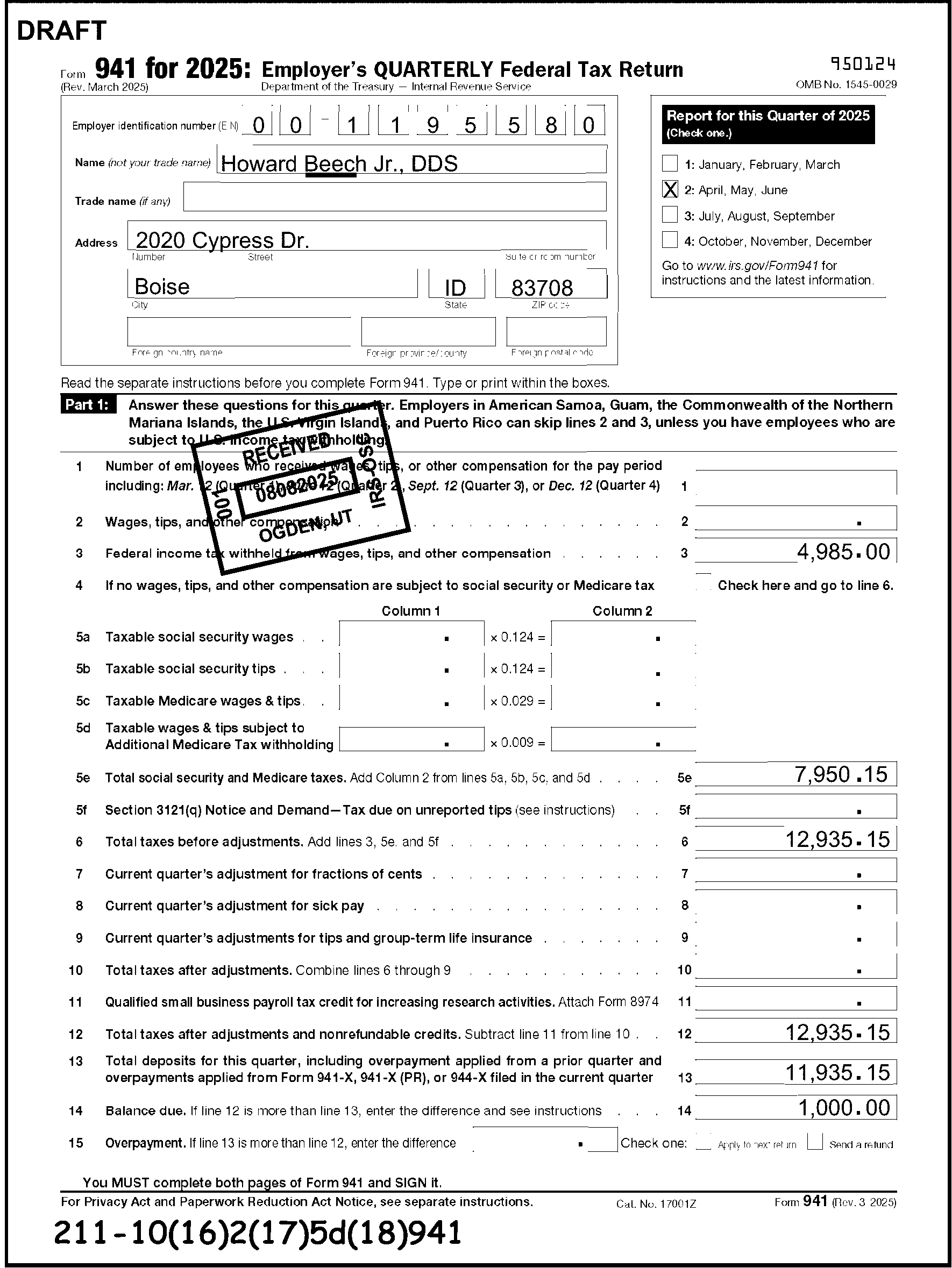 3.11.13 Employment Tax Returns Internal Revenue Service