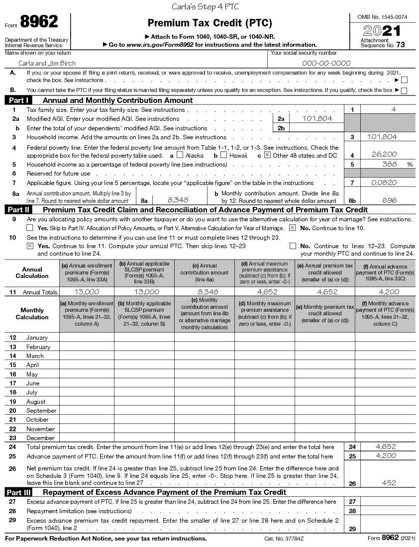 Premium Tax Credit Chart 2017