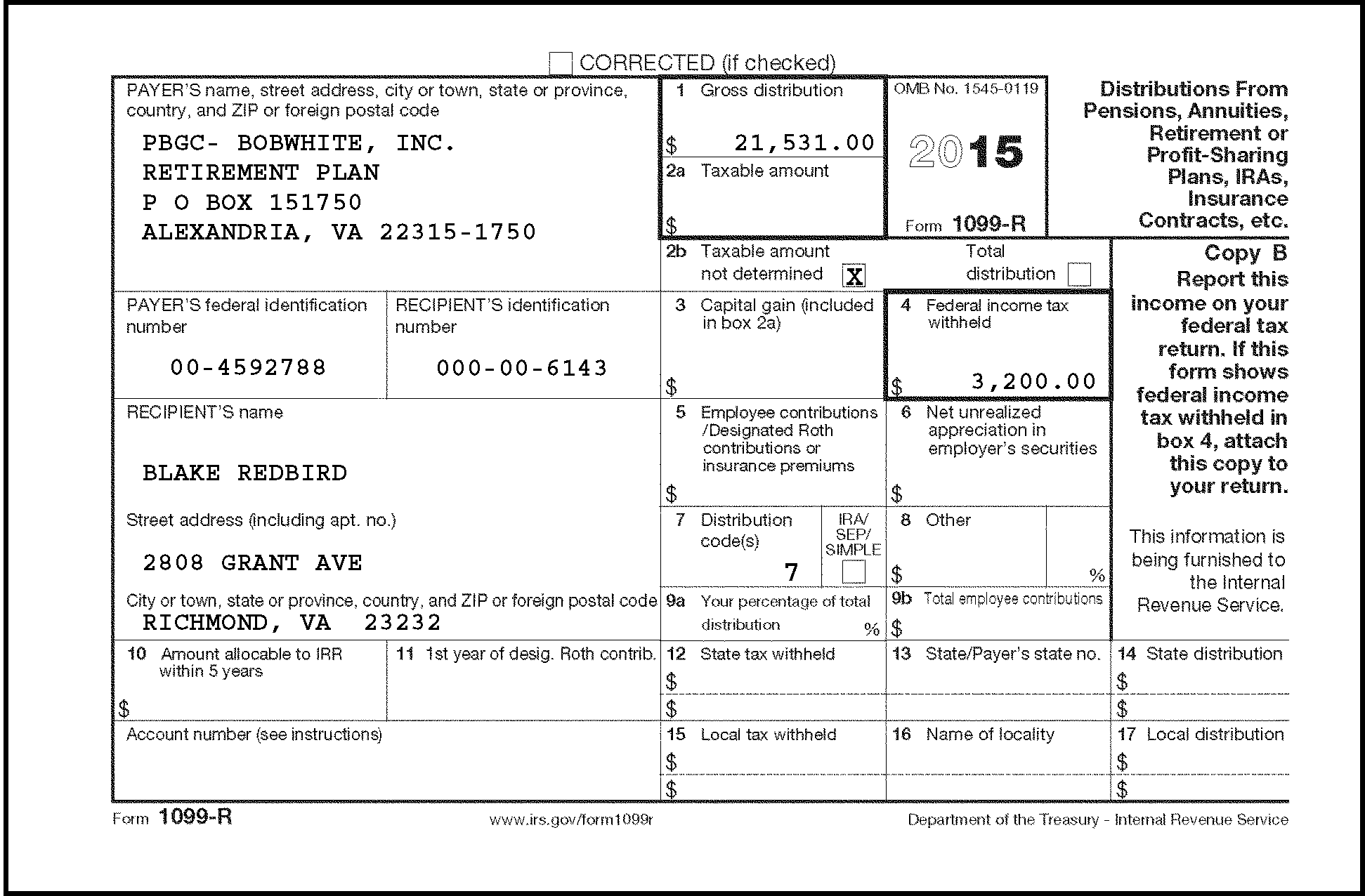 1099r Form 2013
