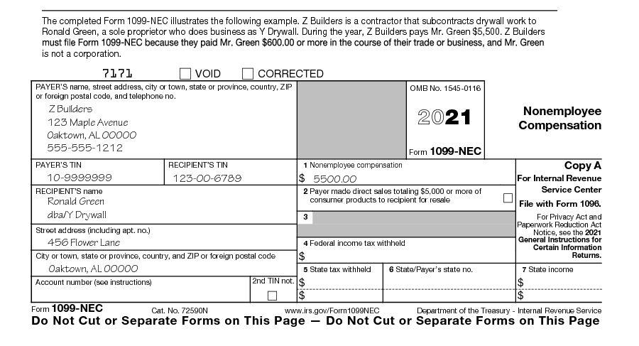 Instructions For Forms 1099 Misc And 1099 Nec 21 Internal Revenue Service