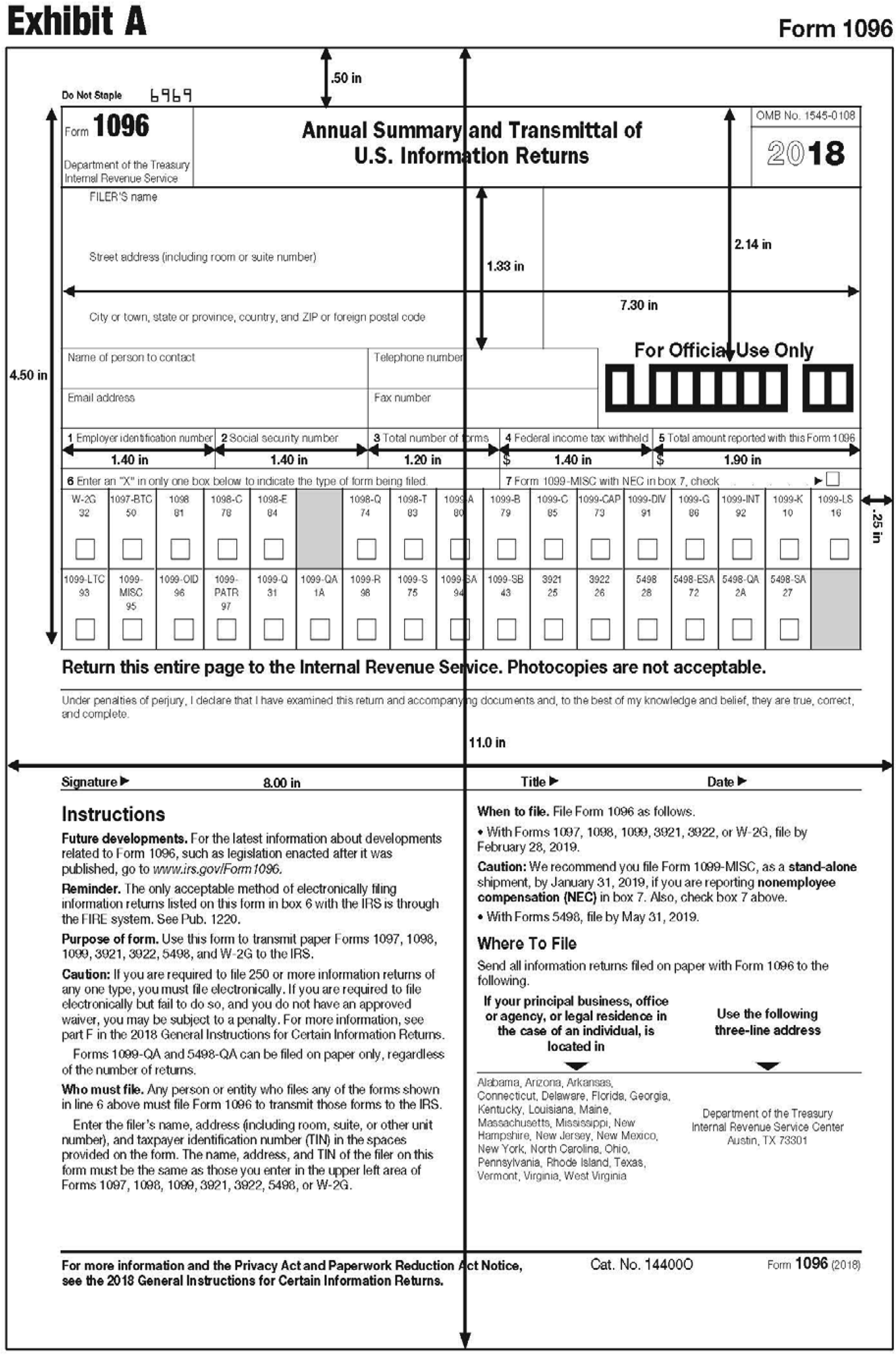 2012 IRS Tax Form 1099-MISC carbonless + 2 Form 1096 10 recipients 5 sheets